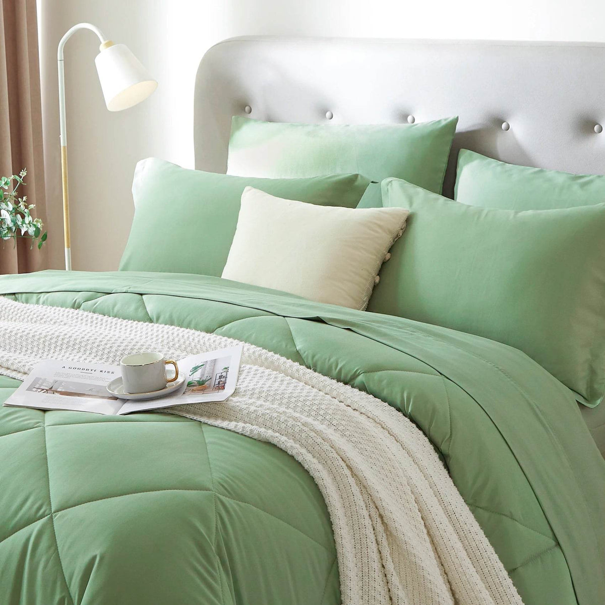 Extra Soft 7-Piece Microfiber Comforter Bedding Set - Sleep Galleria