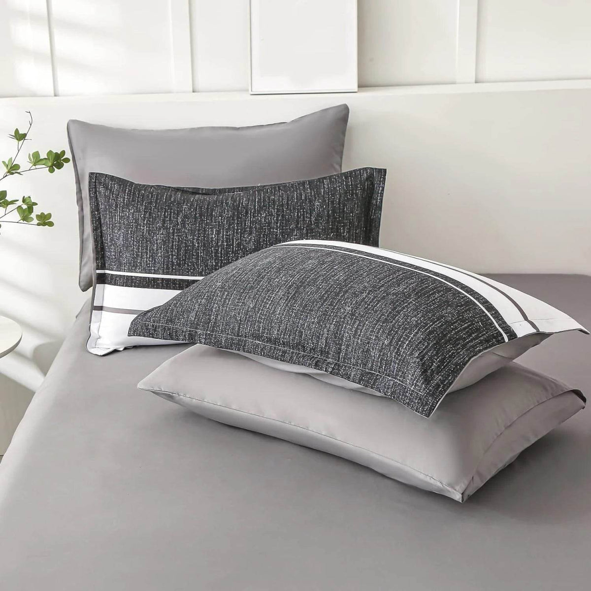Extra Soft Striped Microfiber Bedding Comforter Set - Sleep Galleria