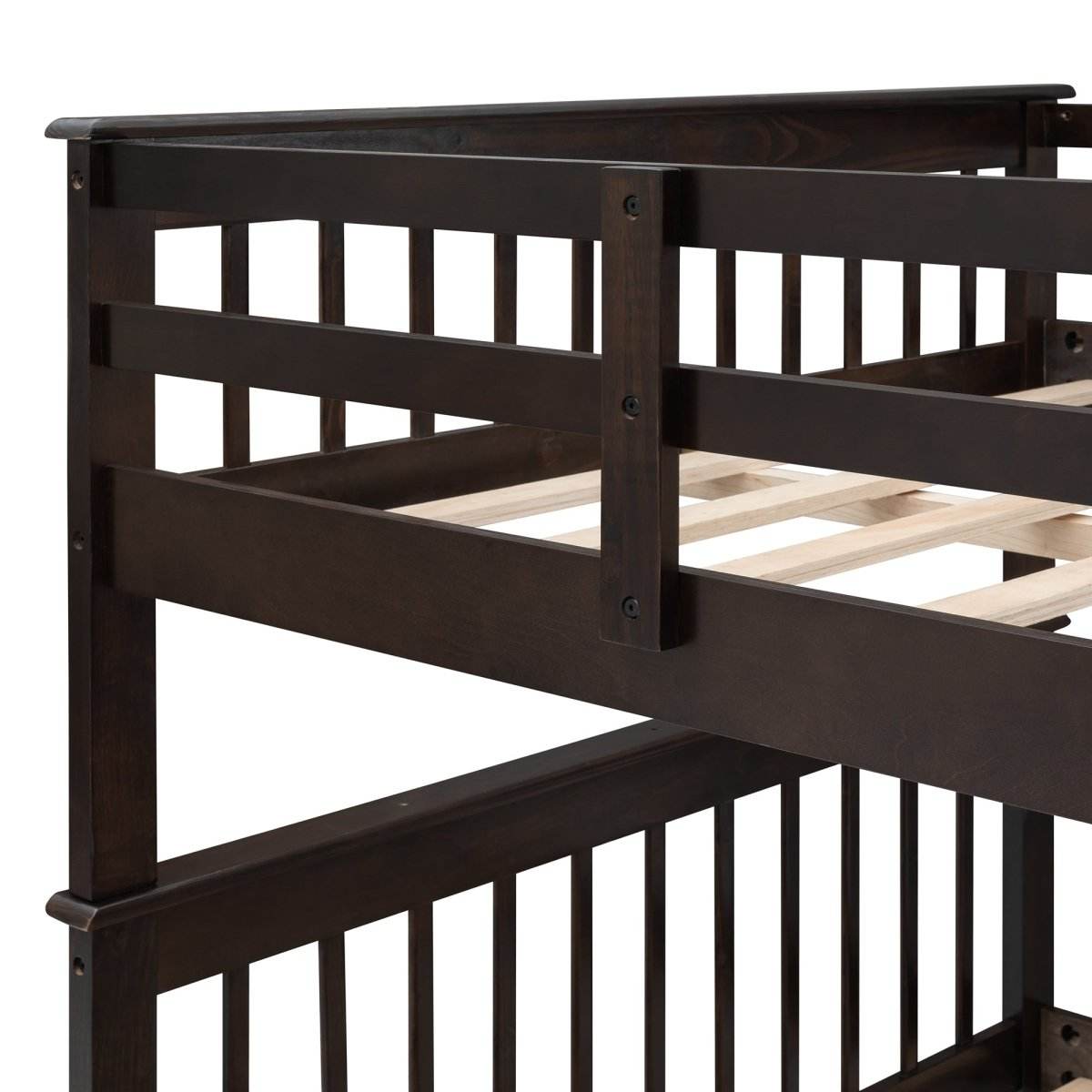 Full Over Full Stairway Bunk Bed With Twin Trundle - Sleep Galleria
