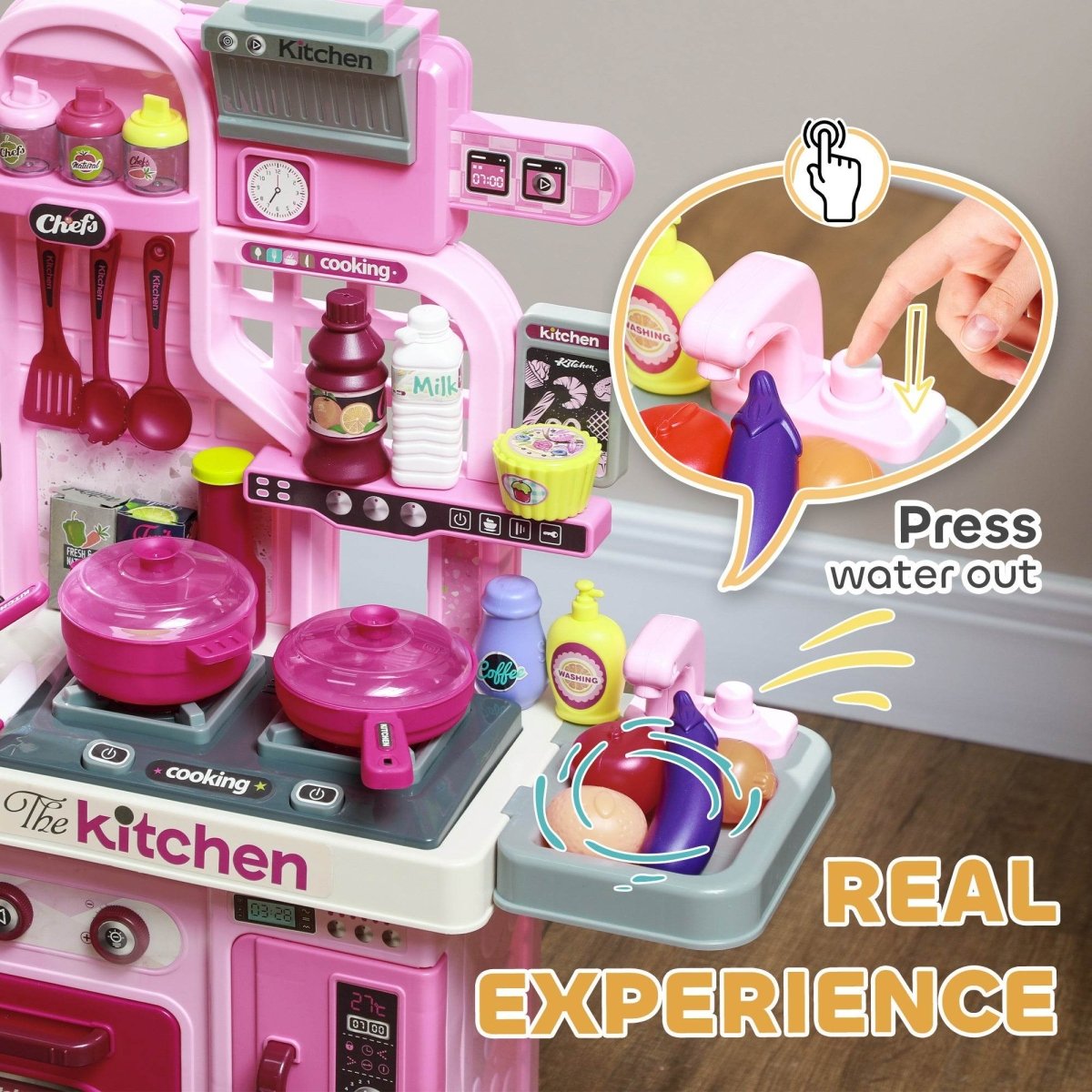 Interactive Kids Plastic Play Kitchen Set With Sounds - Slumberine - Omega Lifestyles