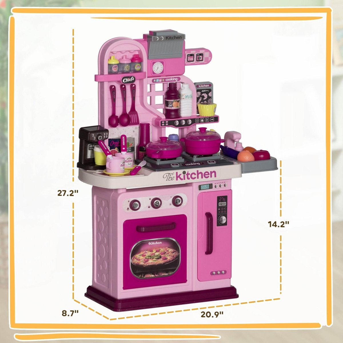 Interactive Kids Plastic Play Kitchen Set With Sounds - Slumberine - Omega Lifestyles