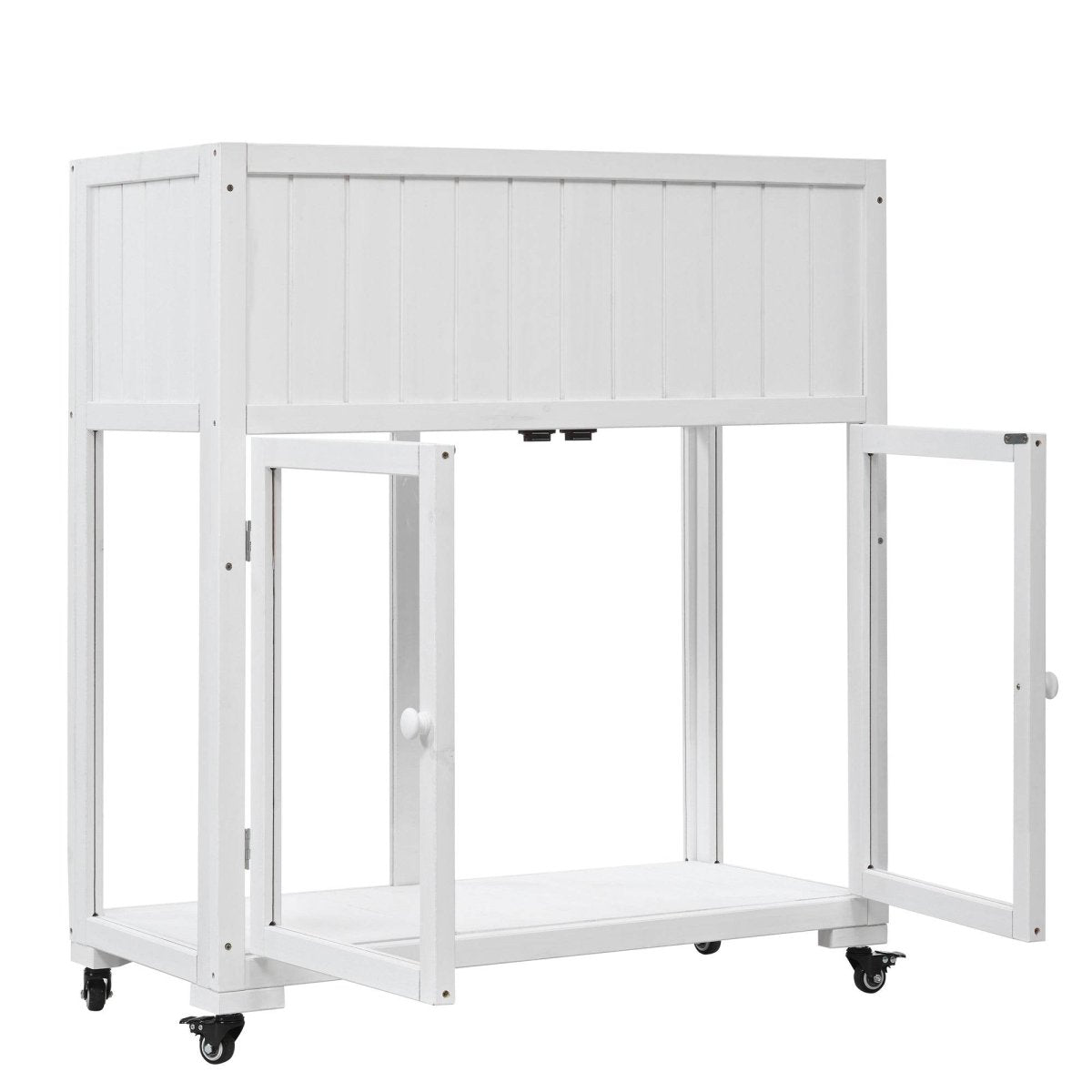 Mini Fir Wood Cold Frame Greenhouse With Wheels - Slumberine - Omega Lifestyles