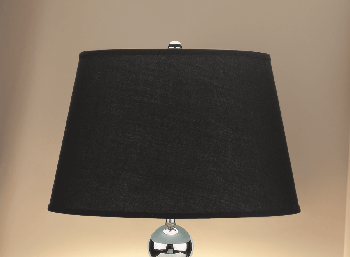 Modern Black Silver Sphere Design Table Lamp - Omega Lifestyles