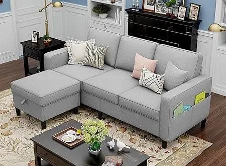 Modern L Shaped Sectional Sofa - Omega Lifestyles