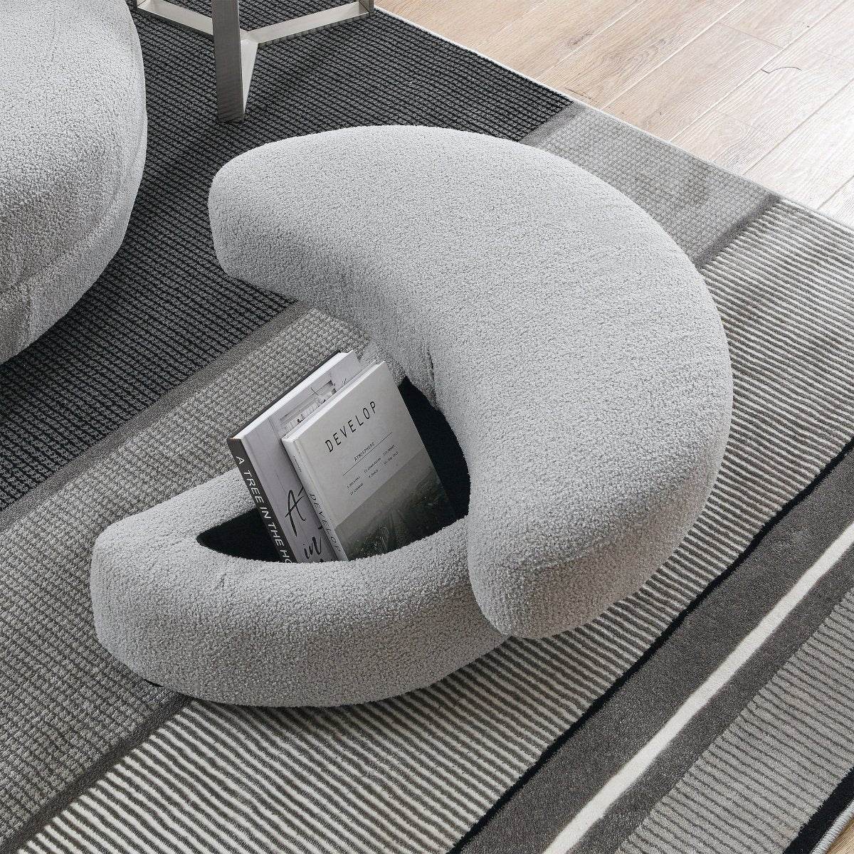 Oversized Plush Swivel Chair With Storage Ottoman - Sleep Galleria