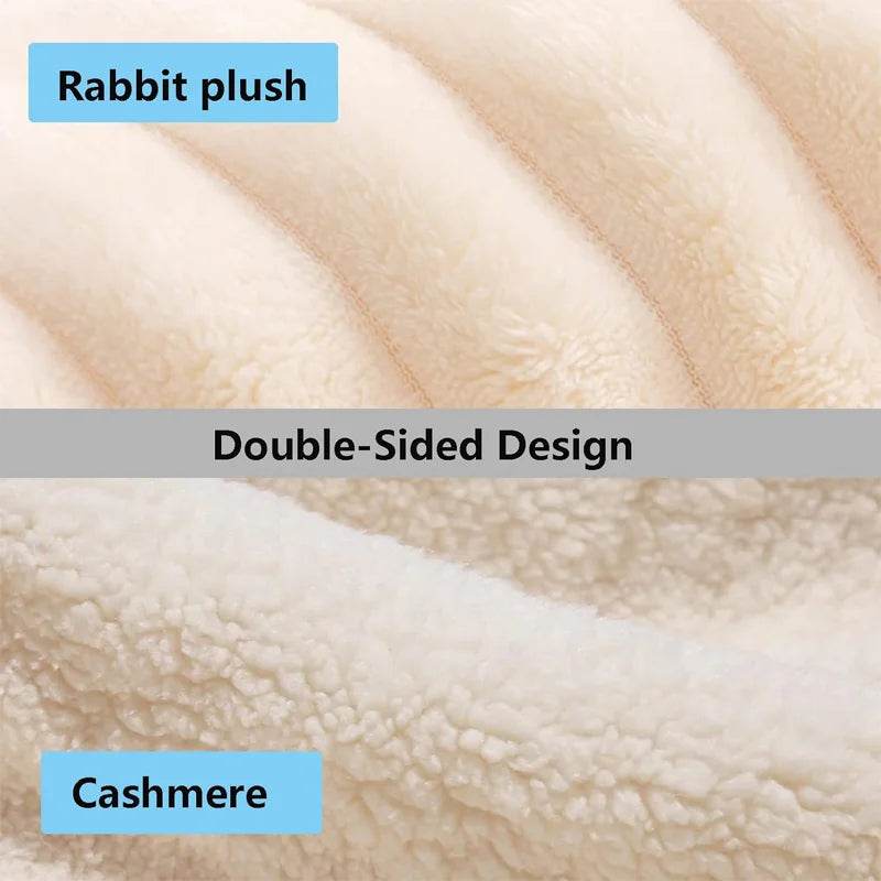 Plush Cashmere Wool Throw Blanket - Sleep Galleria