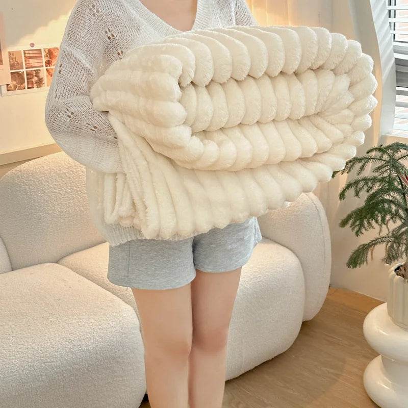 Plush Cashmere Wool Throw Blanket - Sleep Galleria
