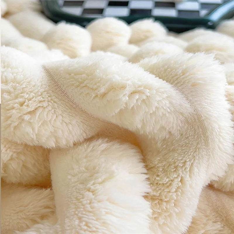 Plush Cashmere Wool Throw Blanket - Sleep Galleria