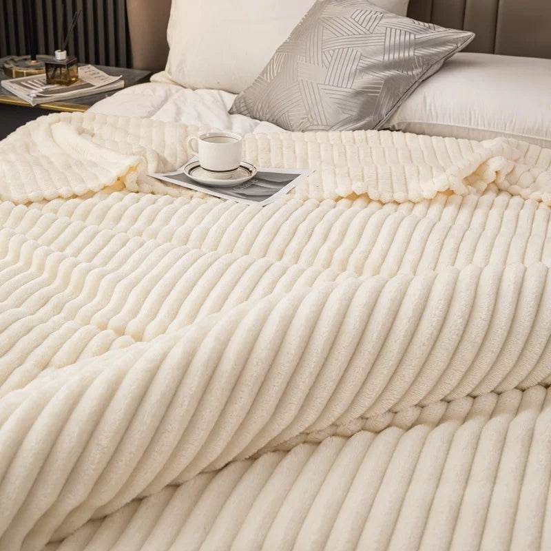 Plush Cashmere Wool Throw Blanket - Sleep Galleria
