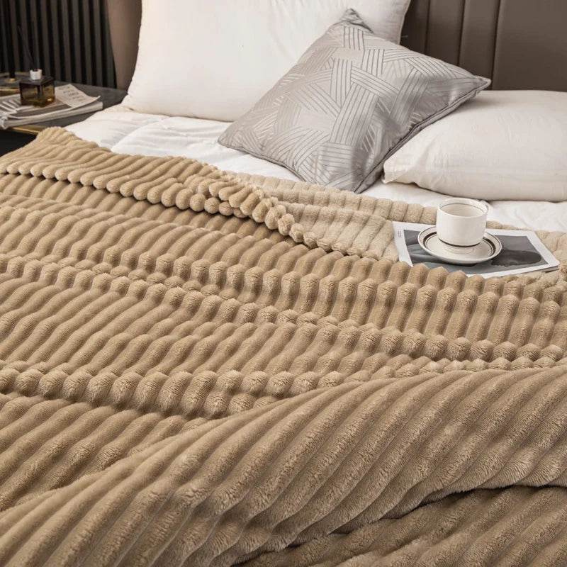 Plush Cashmere Wool Throw Blanket - Sleep Galleria