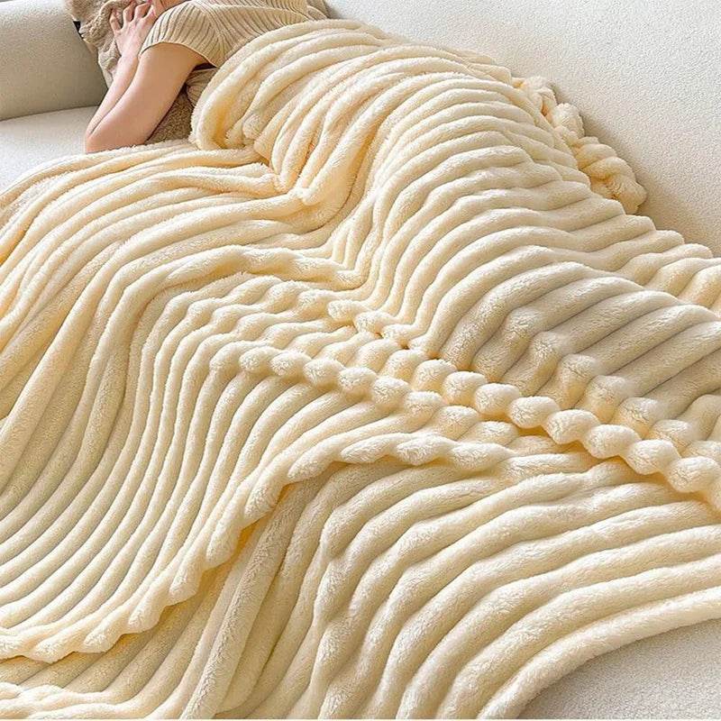 Plush Cashmere Wool Throw Blanket - Sleep Galleria