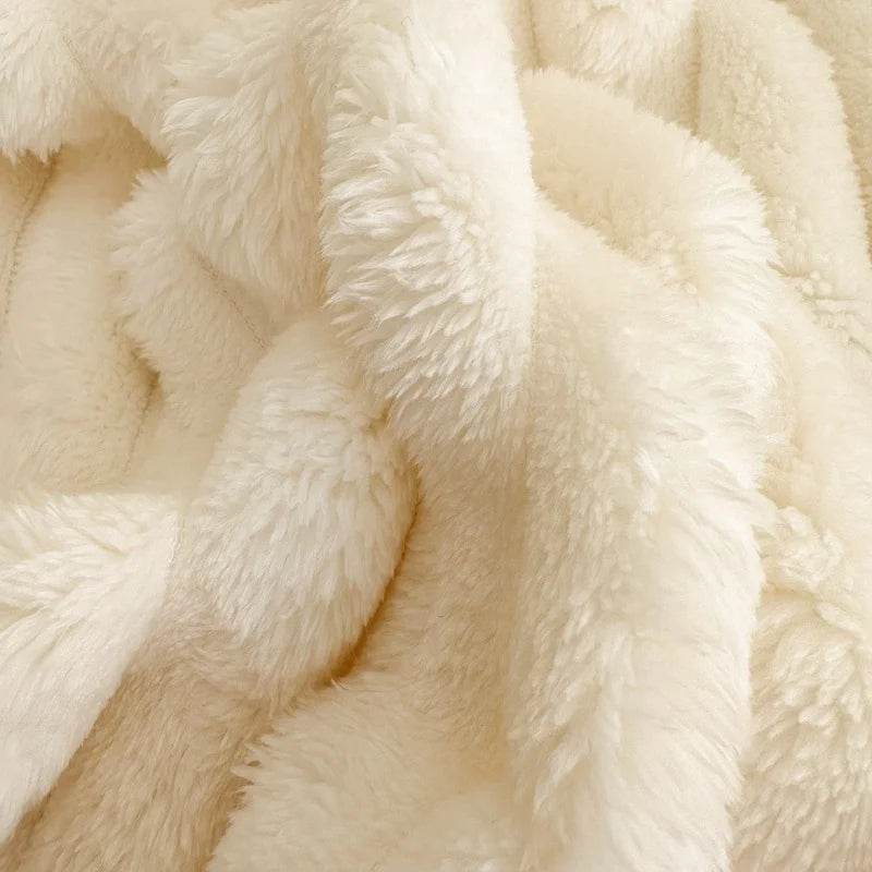 Plush Cashmere Wool Throw Blanket - Sleep Galleria