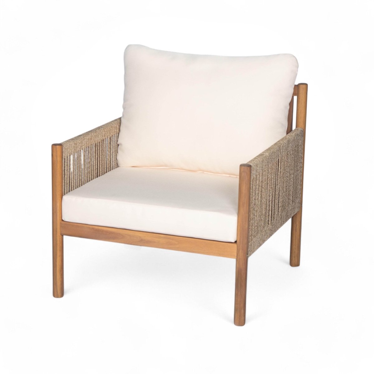 Set Of 2 Modern Outdoor Woven Lounge Chairs With Cushions - Sleep Galleria