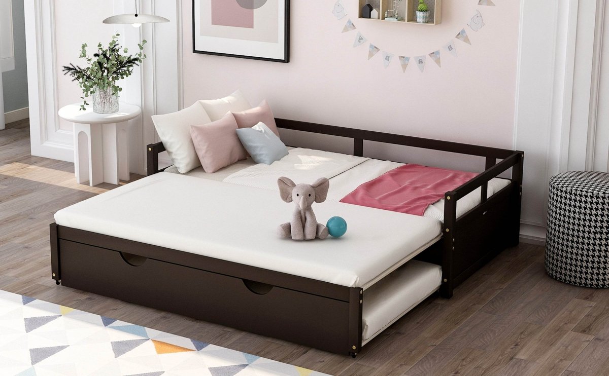 Twin Extending Solid Wood Daybed With Pull - Out Trundle - Slumberine - Omega Lifestyles