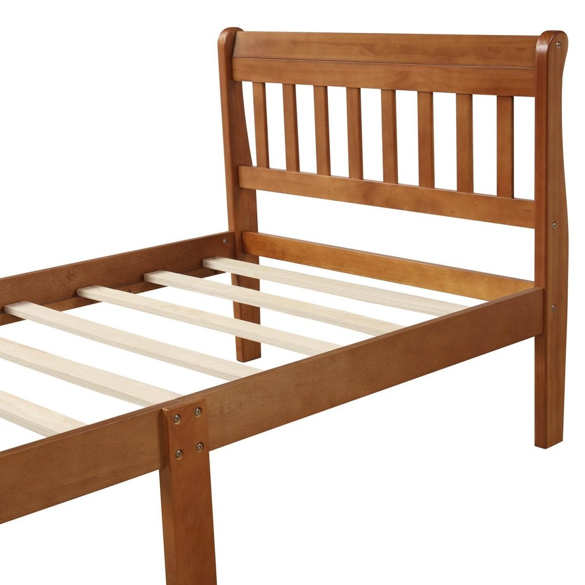 Twin Solid Wood Minimalist Platform Bed Frame With Headboard - Slumberine - Omega Lifestyles