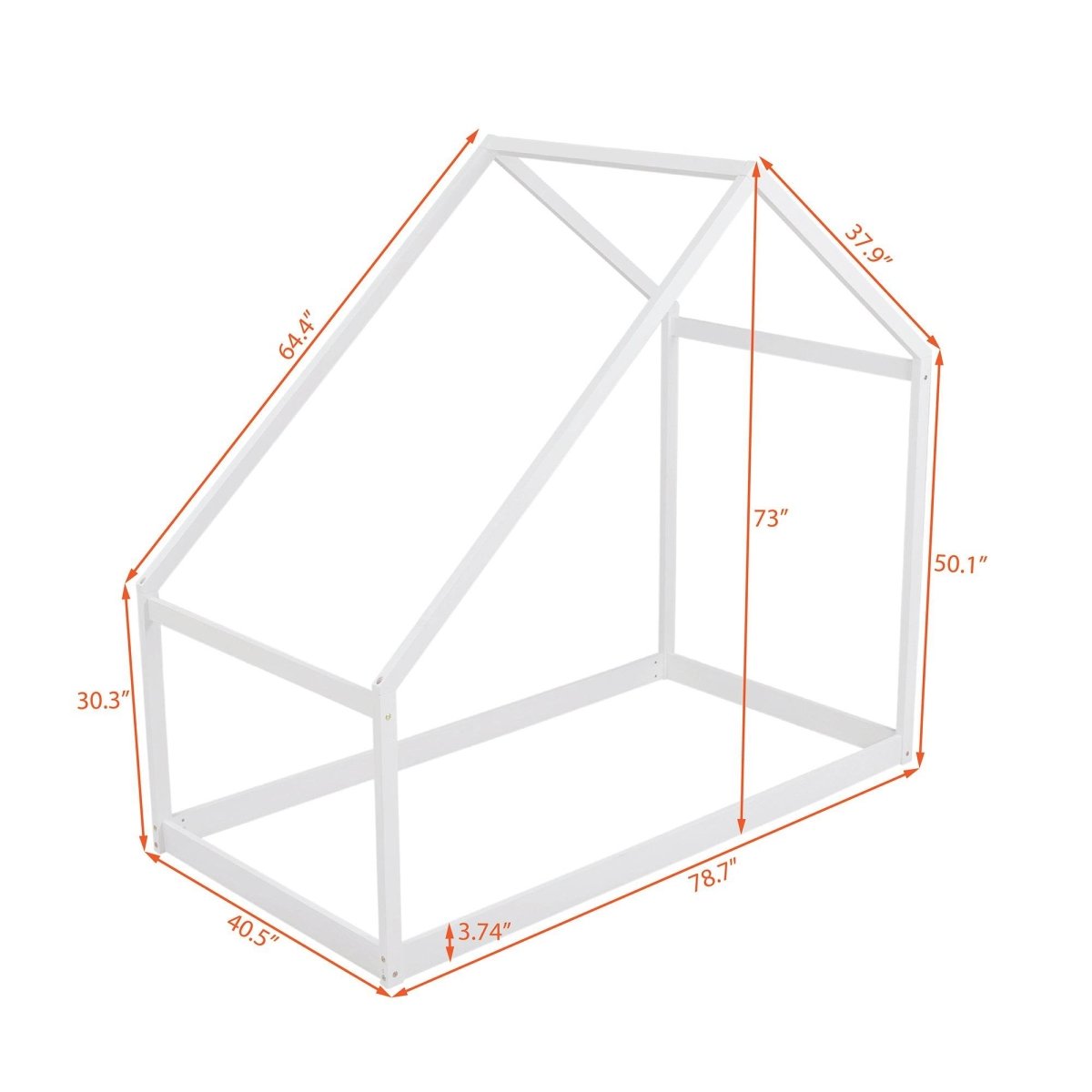 Twin Solid Wood Semi - Enclosed Kids House Bed - Slumberine - Omega Lifestyles