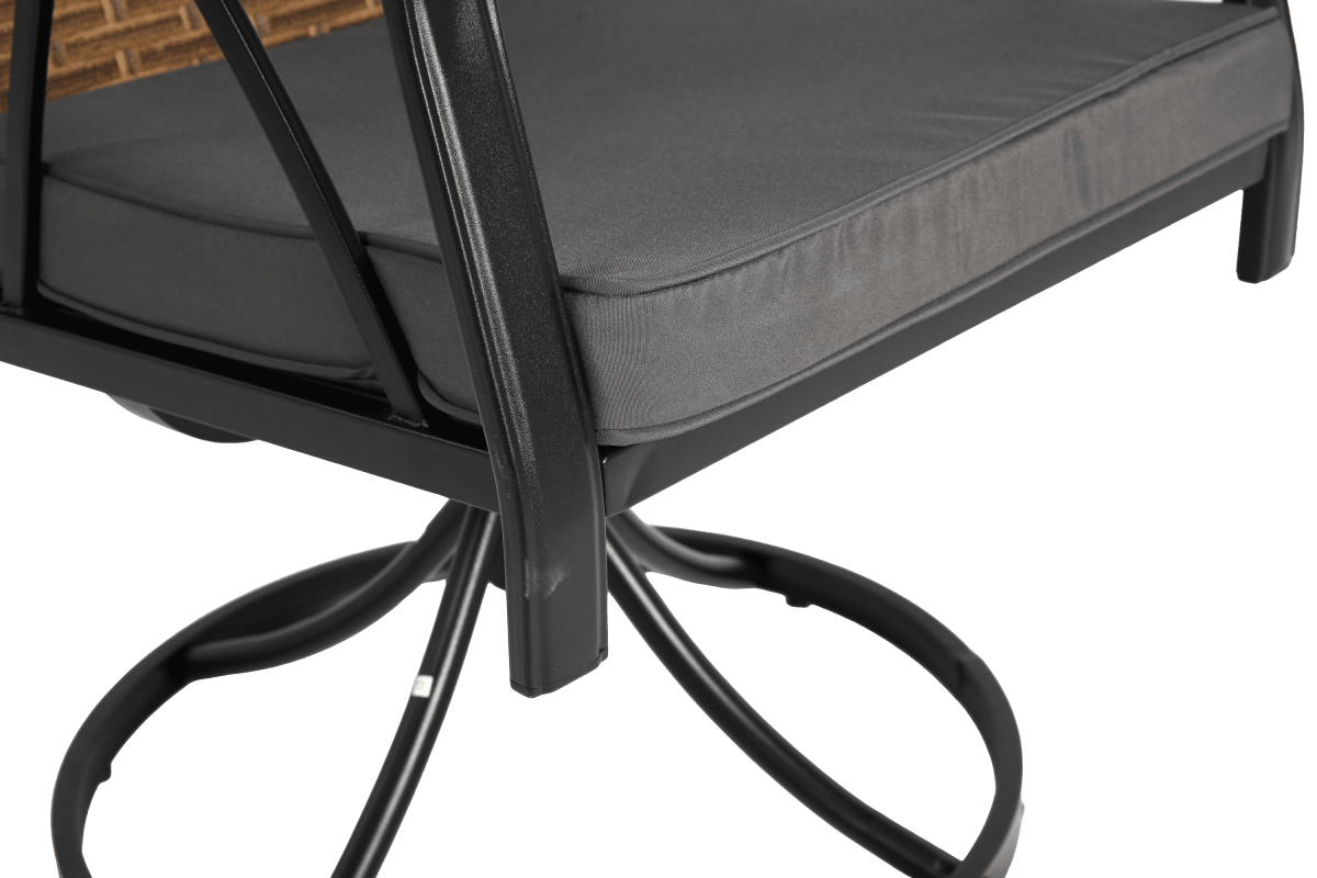 5 Piece Outdoor Wicker Patio Dining Set With Swivel Rocker Chairs - Somnio - Omega Lifestyles