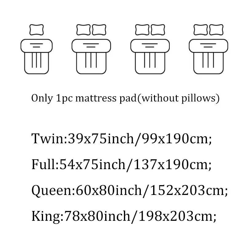 Cooling Quilted Mattress Pad Cover 500gsm Thickness - Sleep Galleria