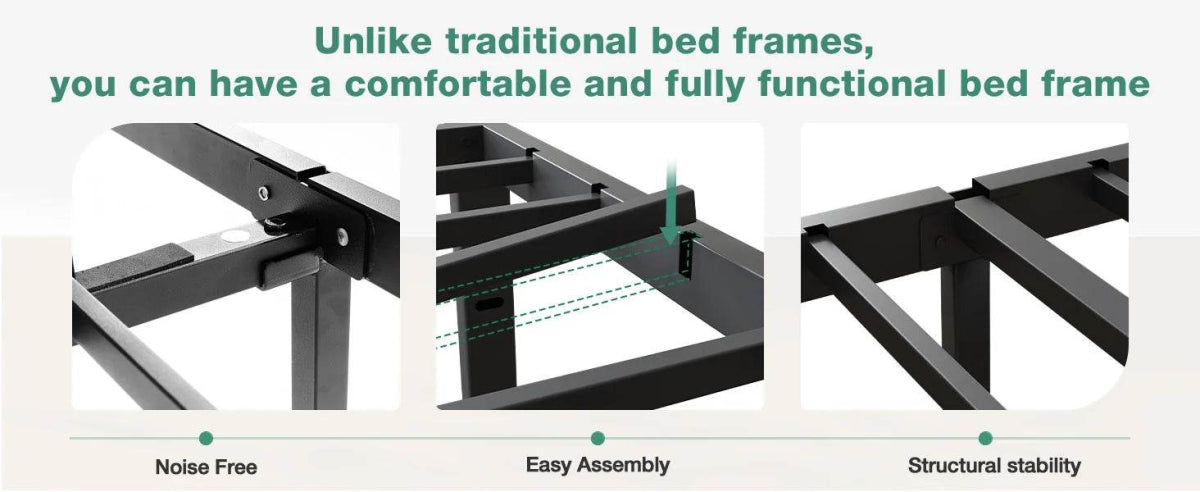 Heavy Duty 14-Inch Metal Platform Bed Frame with Storage - Omega Lifestyles