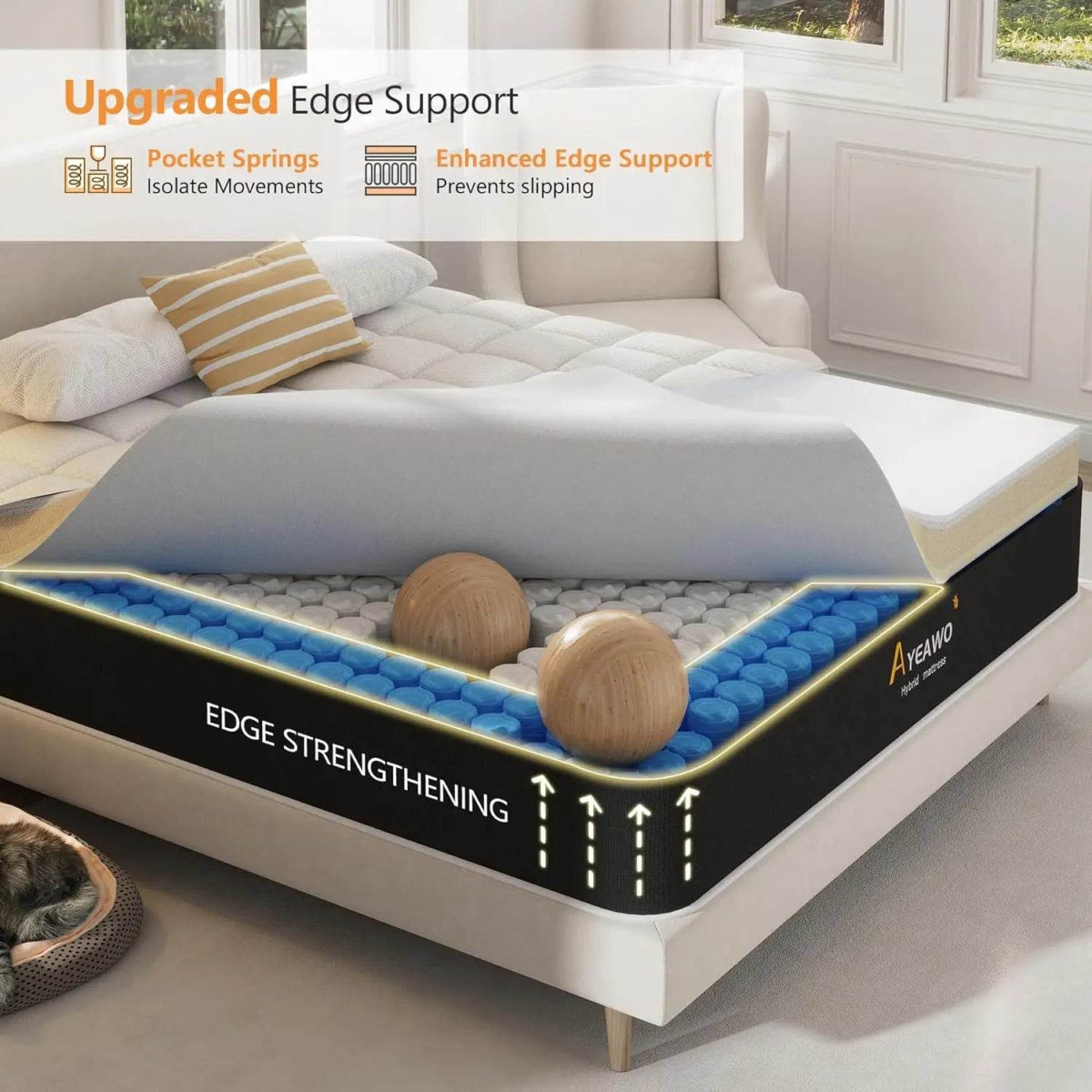 Medium Plush 12-Inch Hybrid Mattress - Sleep Galleria