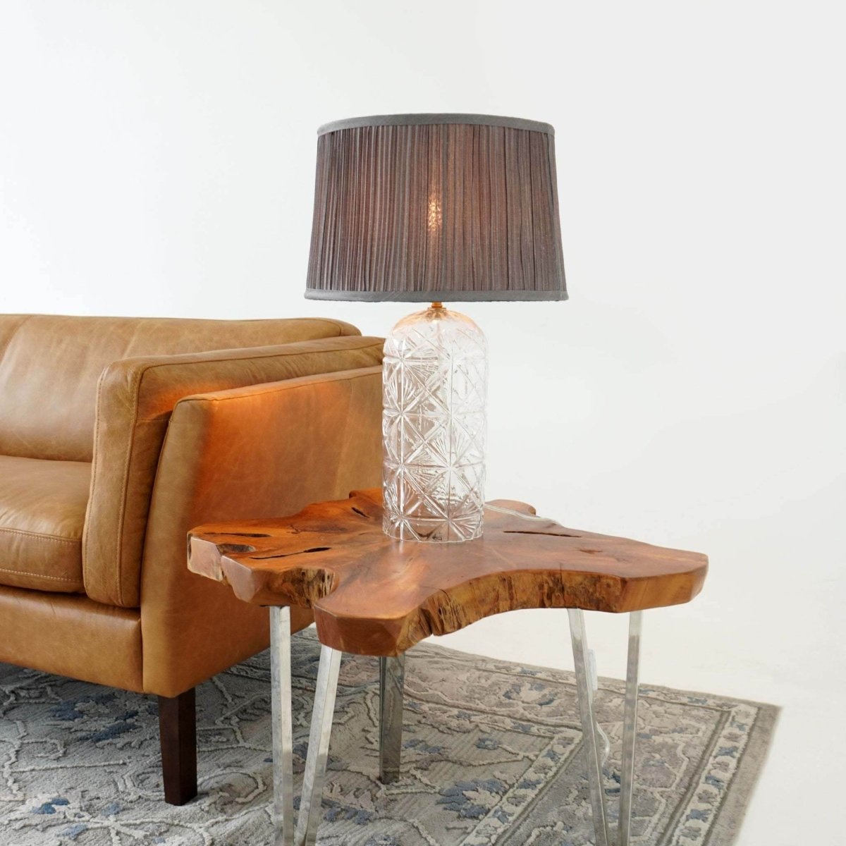 Modern Gold Table Lamp With Clear Glass Shade - Sleep Galleria