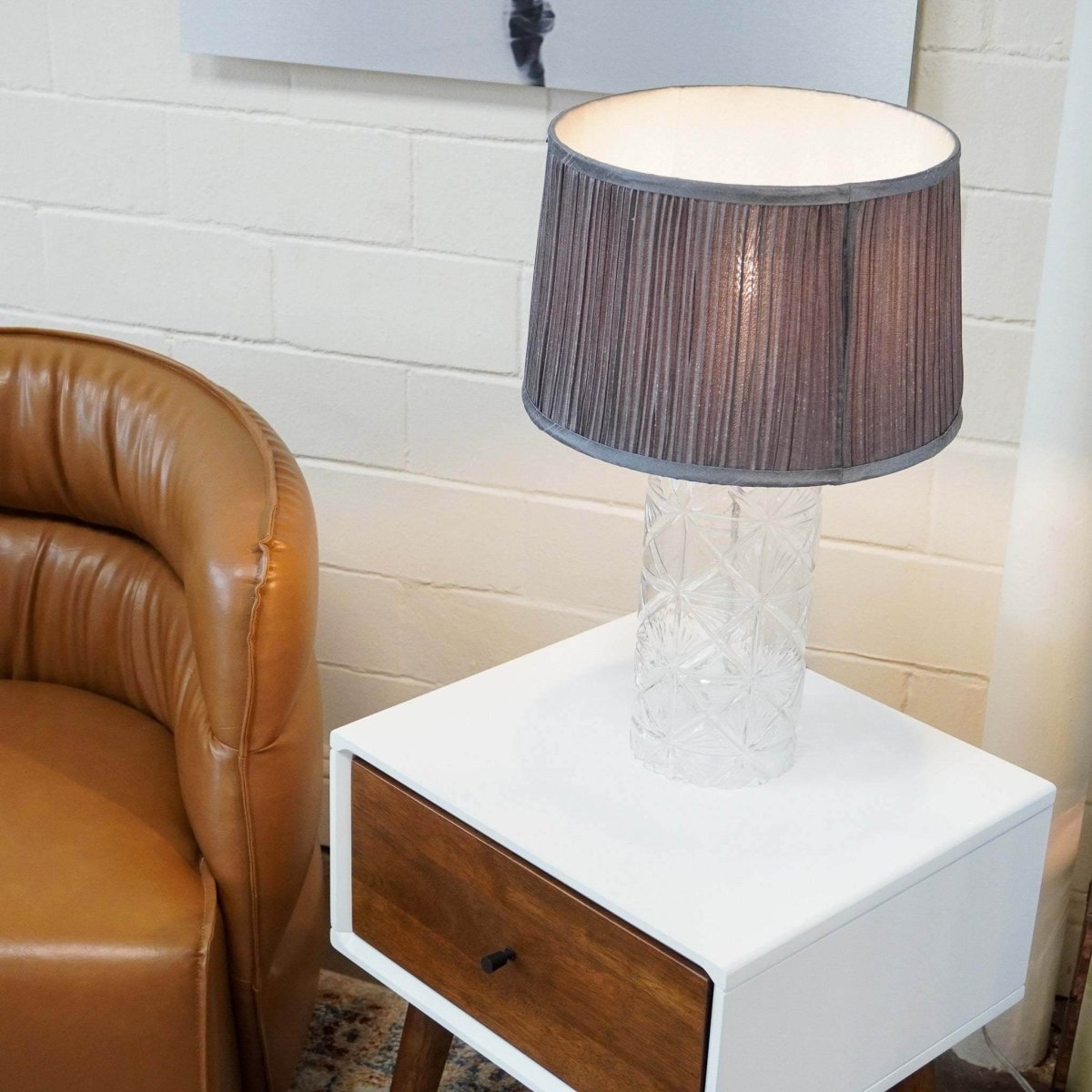 Modern Gold Table Lamp With Clear Glass Shade - Sleep Galleria
