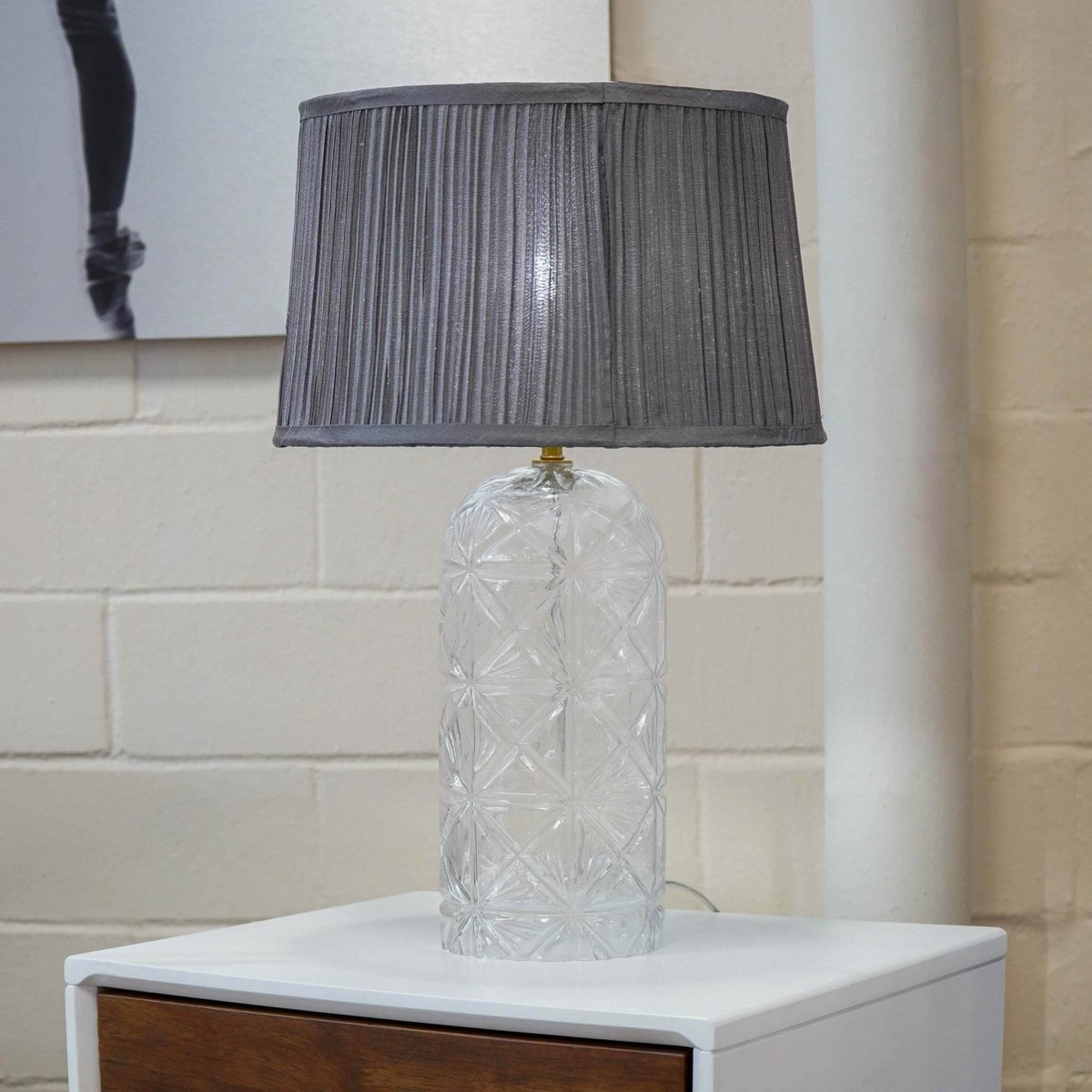 Modern Gold Table Lamp With Clear Glass Shade - Sleep Galleria