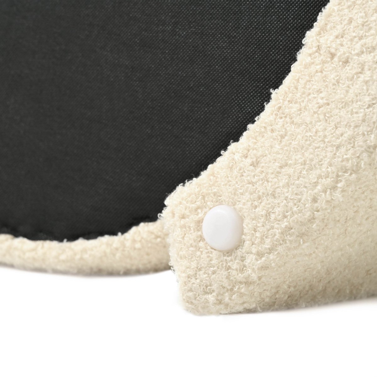 Round Storage Ottoman Soft Teddy Wool Footstool - Omega Lifestyles
