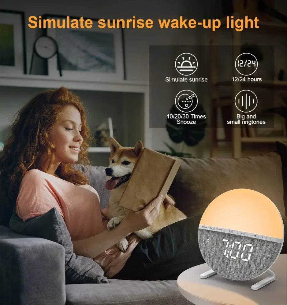 Sunrise Simulation Light Therapy Alarm Clock - Sleep Galleria