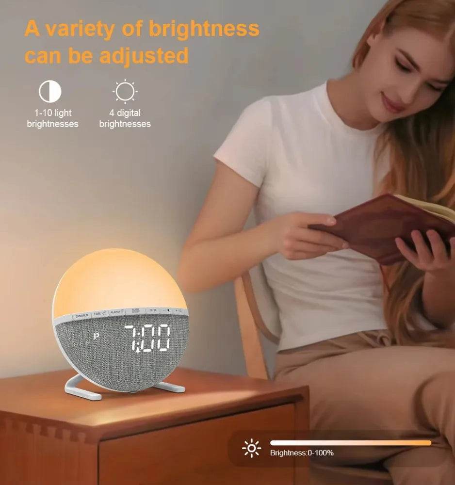 Sunrise Simulation Light Therapy Alarm Clock - Sleep Galleria