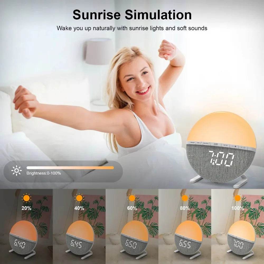 Sunrise Simulation Light Therapy Alarm Clock - Sleep Galleria