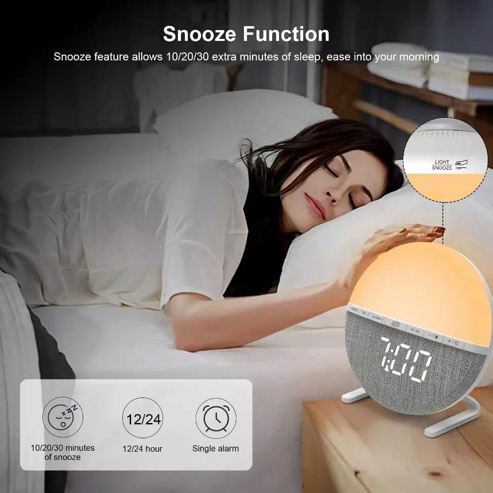 Sunrise Simulation Light Therapy Alarm Clock - Sleep Galleria