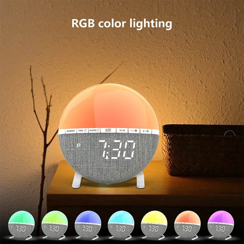 Wake Up Light Sunrise Alarm Clock with Natural Sounds - Sleep Galleria