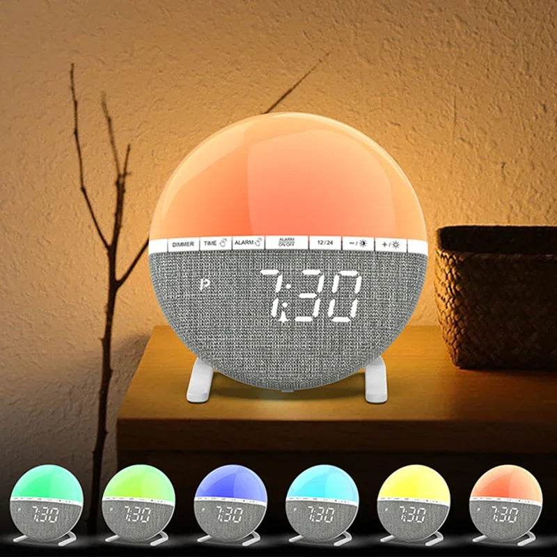Wake Up Light Sunrise Alarm Clock with Natural Sounds - Sleep Galleria