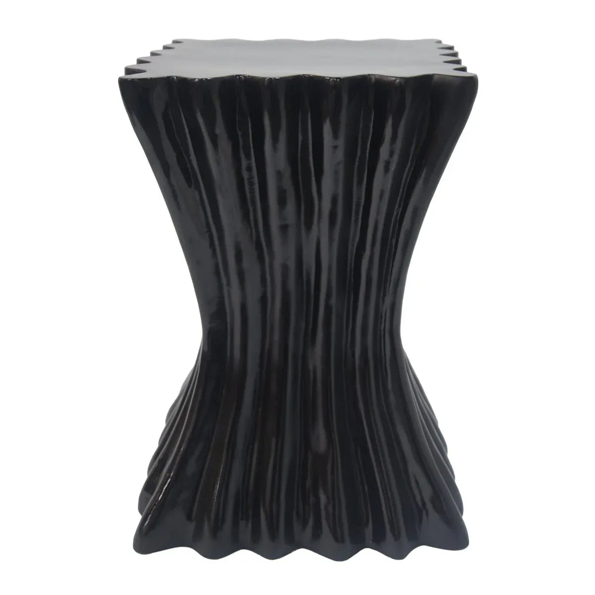 Wave Design Lightweight Concrete Outdoor Patio Side Table - Omega Lifestyles