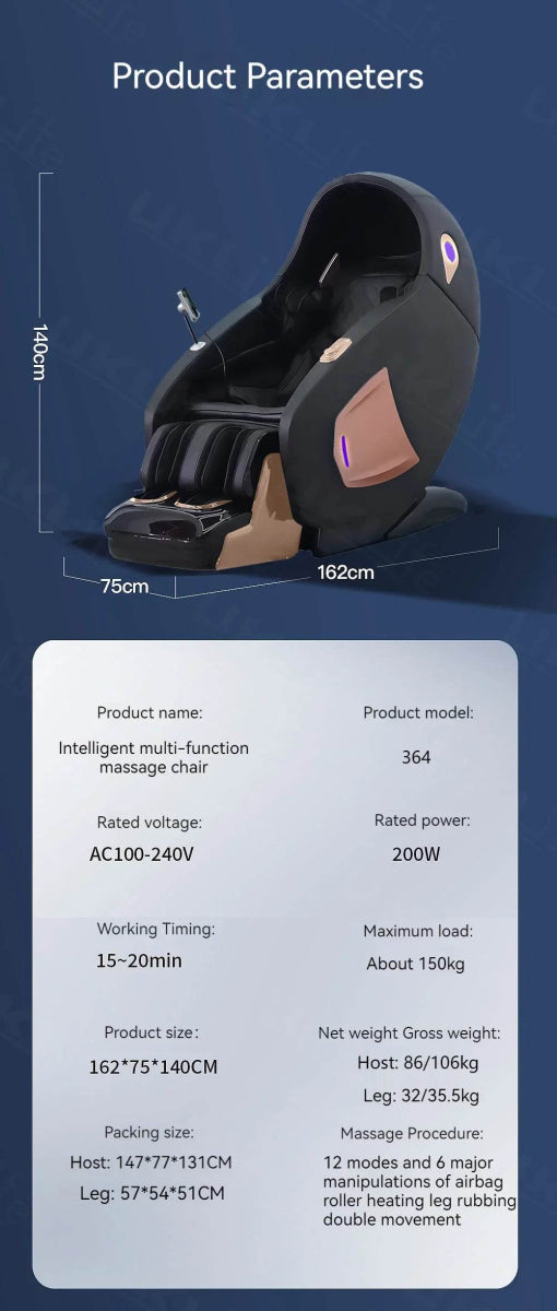 Sorae NimbusCore4D Zero Gravity Massage Chair - Omega Lifestyles