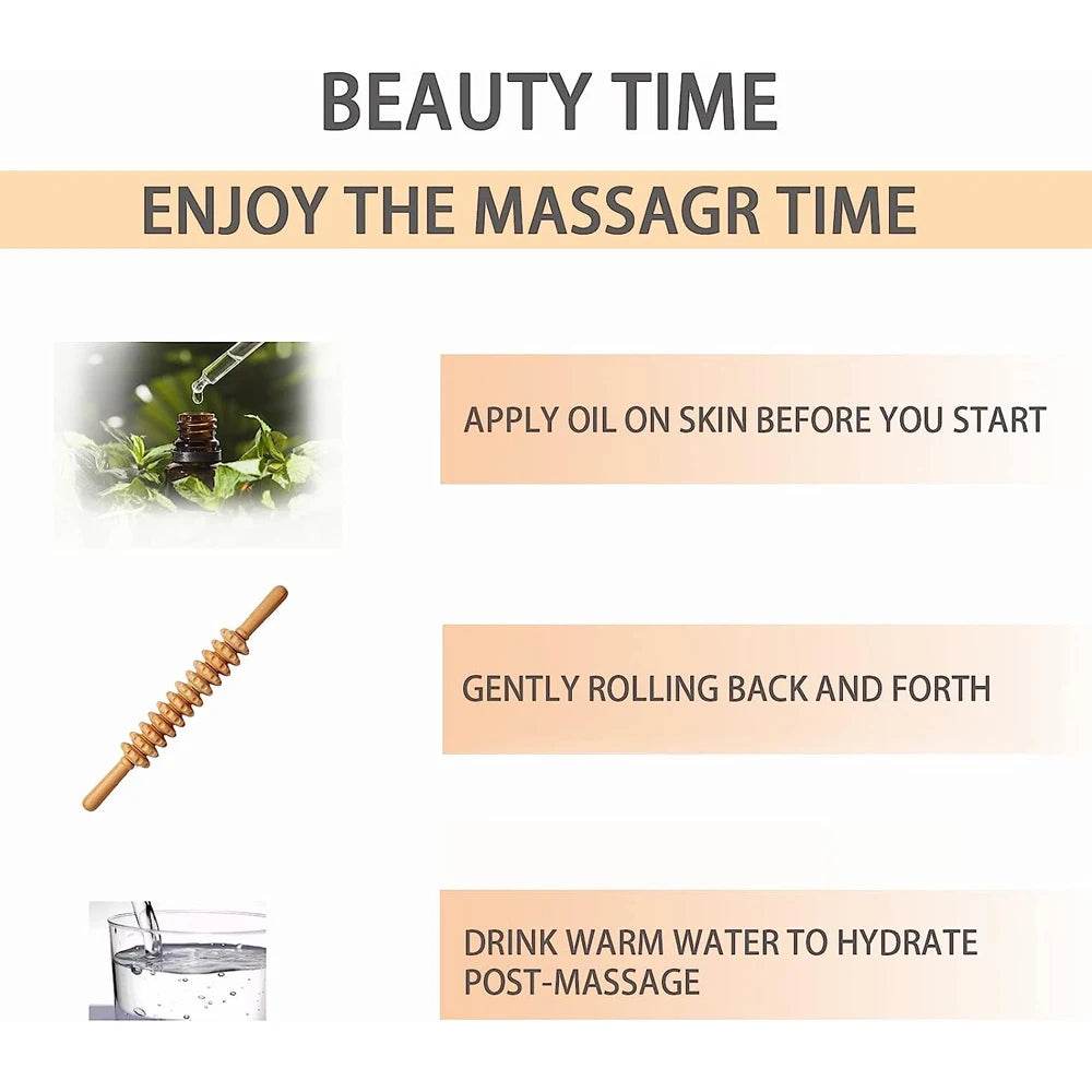 Wood Therapy Massage Roller Stick For Muscle Relief - Sleep Galleria