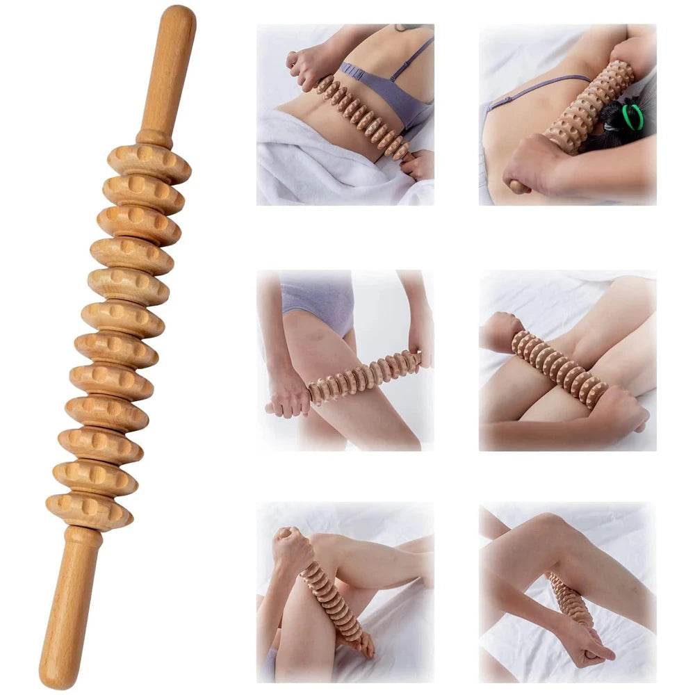 Wood Therapy Massage Roller Stick For Muscle Relief - Sleep Galleria
