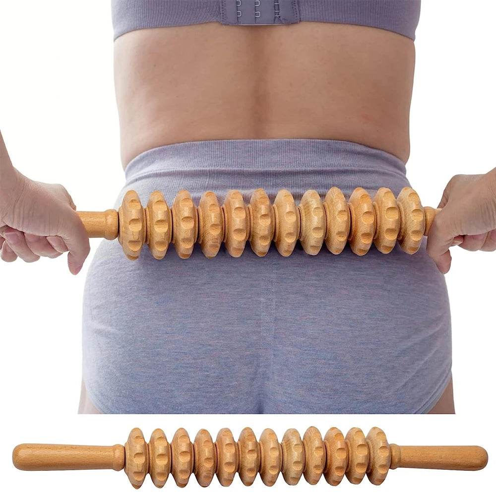 Wood Therapy Massage Roller Stick For Muscle Relief - Sleep Galleria
