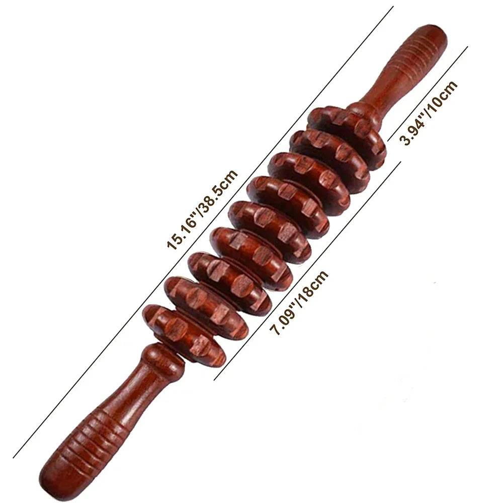 Wooden Curved Body Massage Roller For Cellulite Relief - Sleep Galleria
