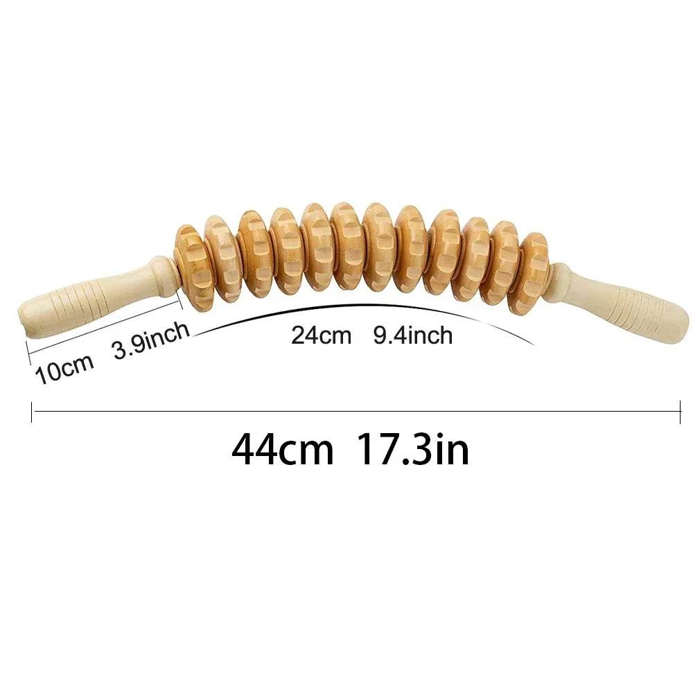 Wooden Curved Body Massage Roller For Cellulite Relief - Sleep Galleria