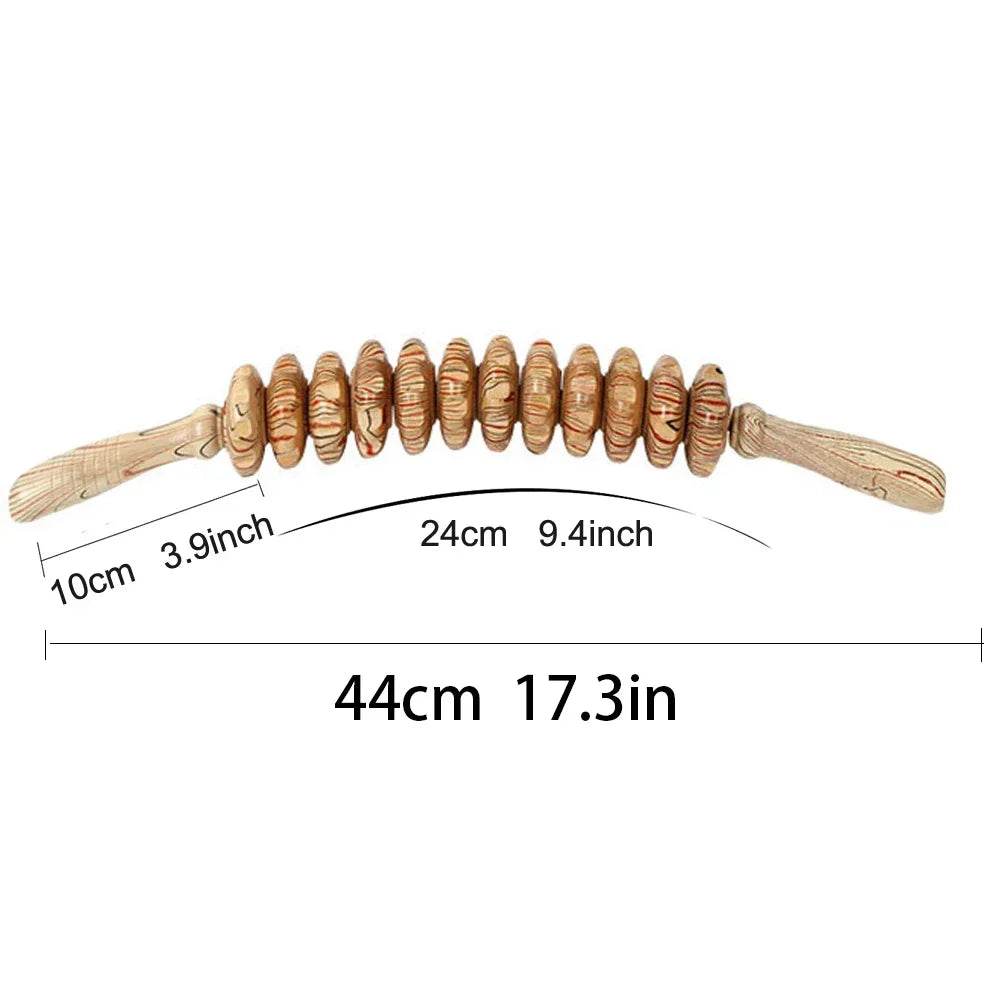 Wooden Curved Body Massage Roller For Cellulite Relief - Sleep Galleria