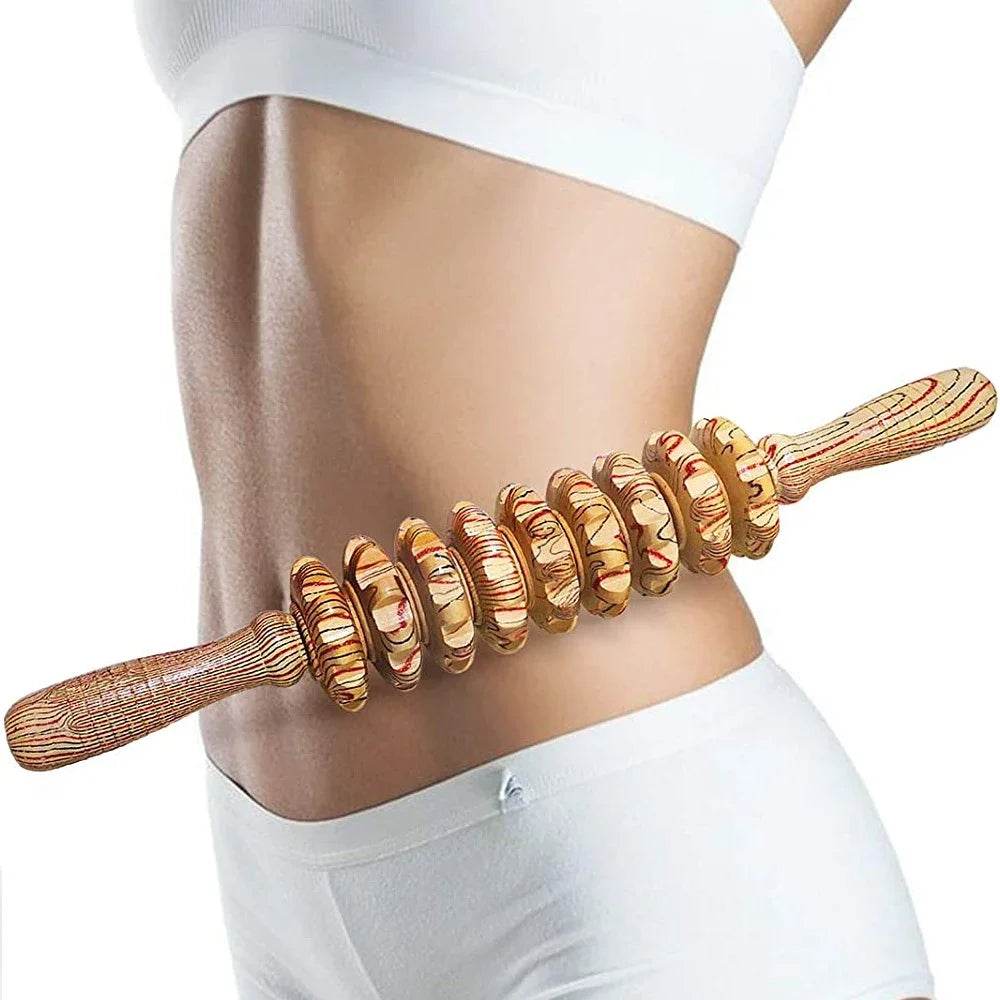 Wooden Curved Body Massage Roller For Cellulite Relief - Sleep Galleria