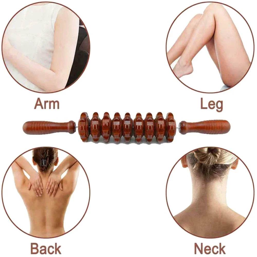 Wooden Curved Body Massage Roller For Cellulite Relief - Sleep Galleria