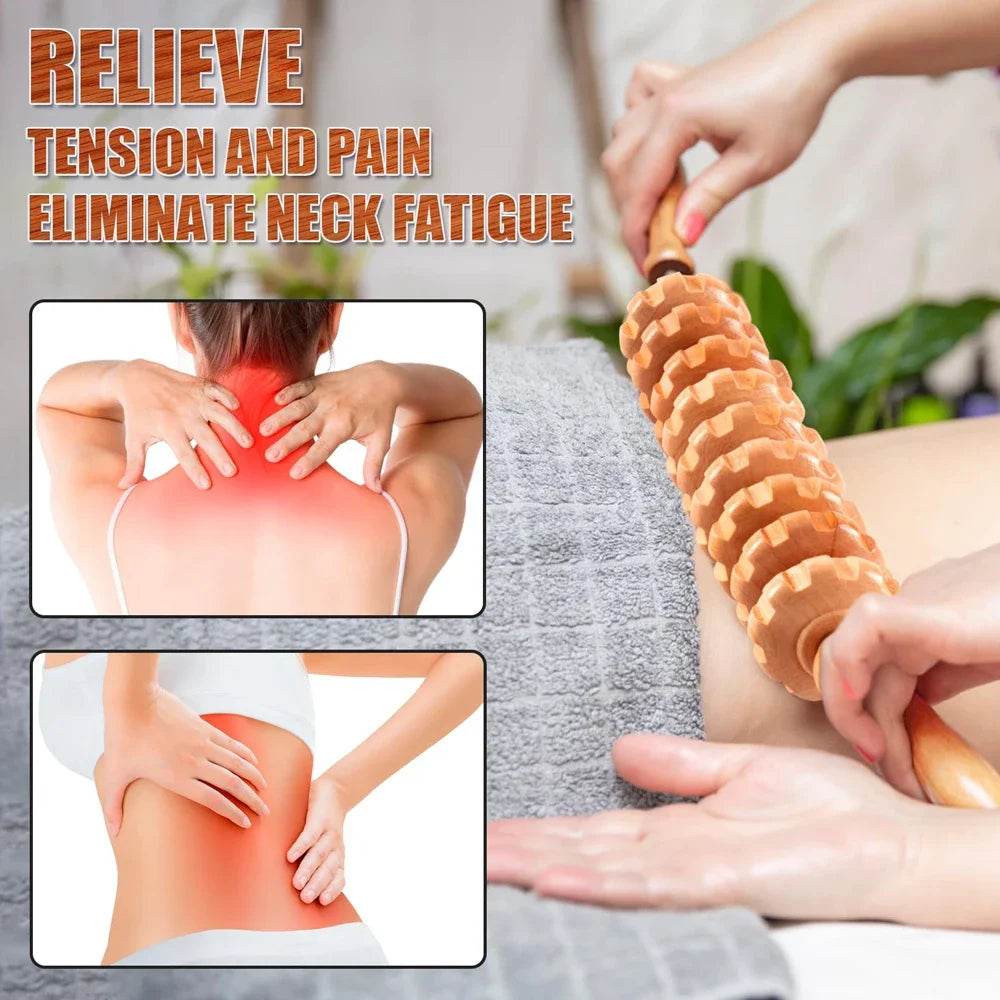 Wooden Curved Body Massage Roller For Cellulite Relief - Sleep Galleria