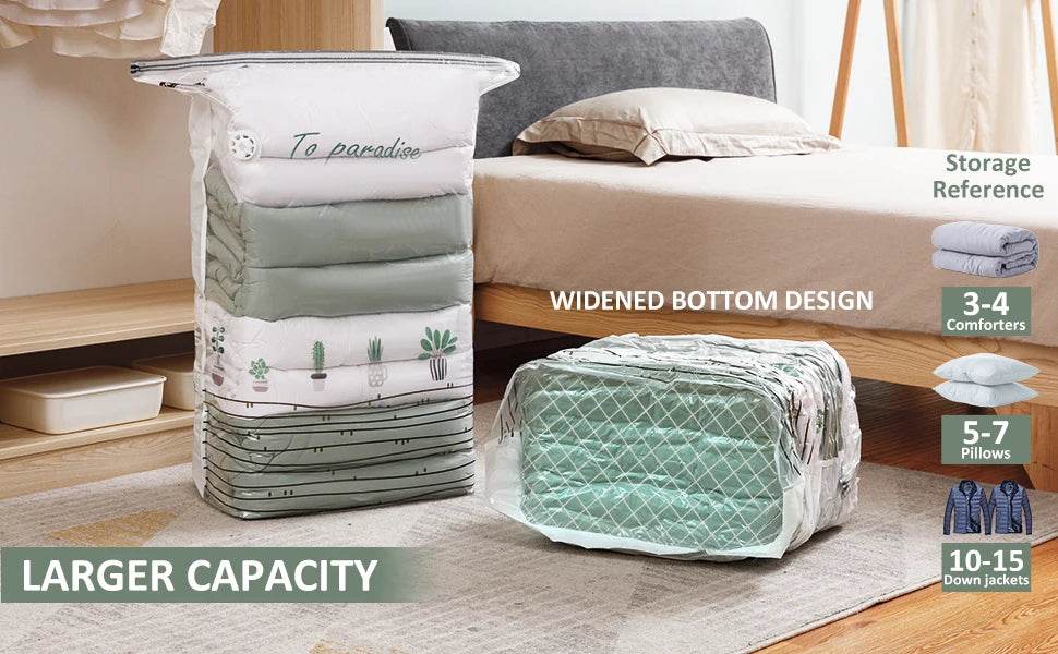 Cubic Vacuum Compression Storage Bags for Clothes and Travel - Omega Lifestyles