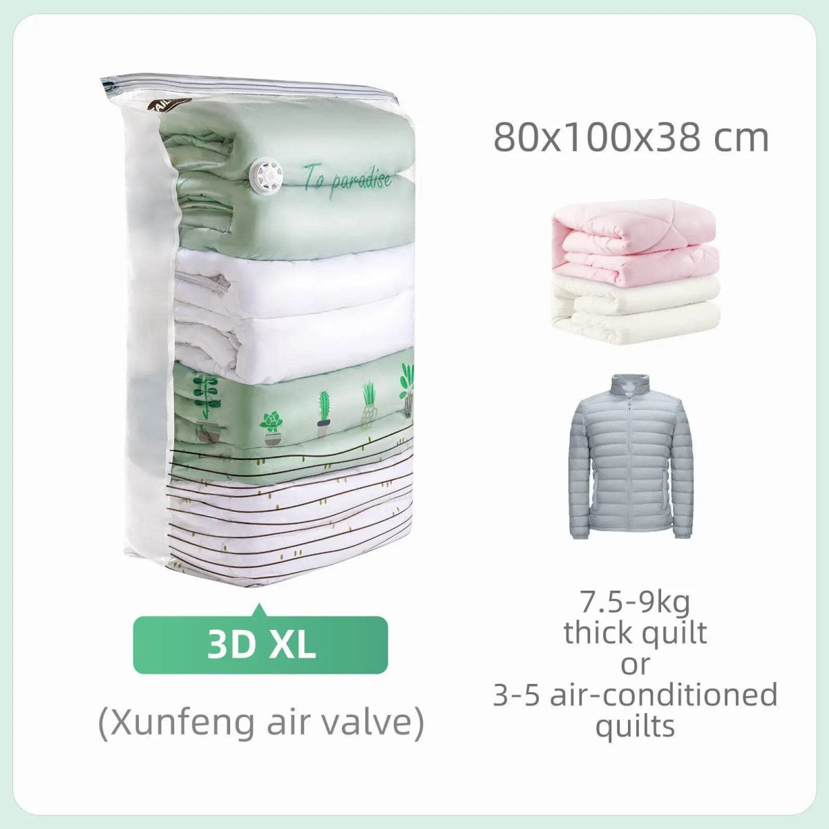 Cubic Vacuum Compression Storage Bags for Clothes and Travel - Omega Lifestyles