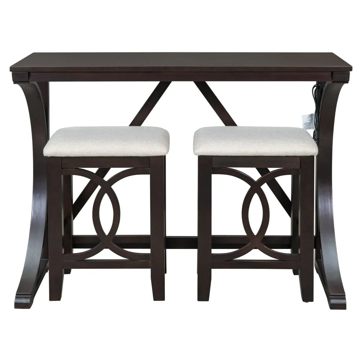 Farmhouse Rustic Solid Wood Counter Height Dining Set - Omega Lifestyles