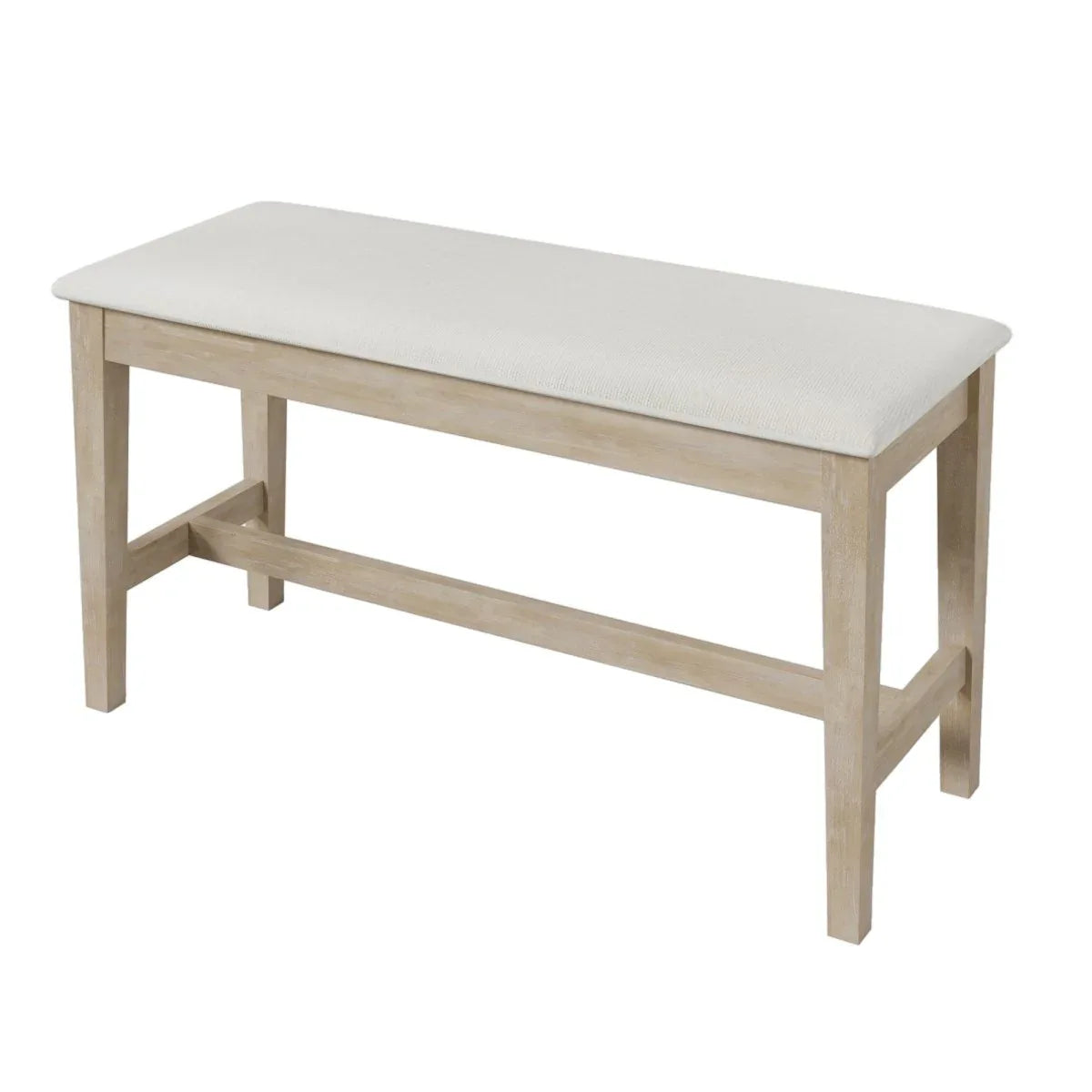 Modern Rubberwood Dining Table Set With Upholstered Seats - Omega Lifestyles