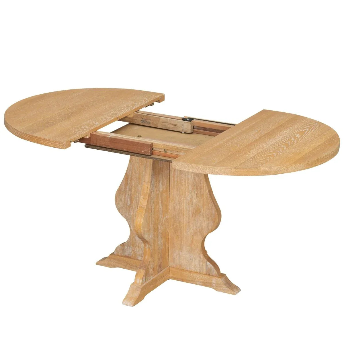 Farmhouse Extendable Solid Wood Dining Table Set - Omega Lifestyles